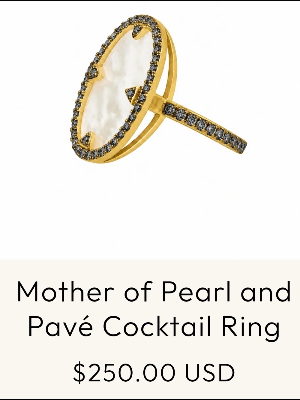 Freida Rothman Elegant Mother-of-Pearl Ring!!
